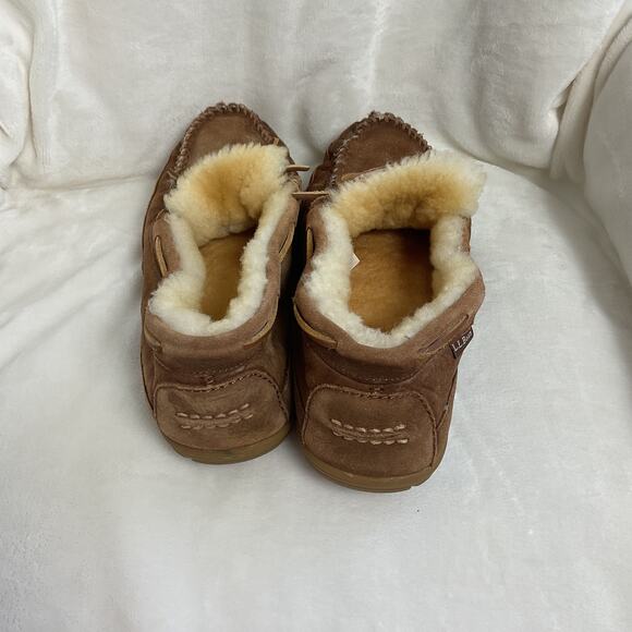 L.L. Bean Brown Shearling Lined Loafers main image 7